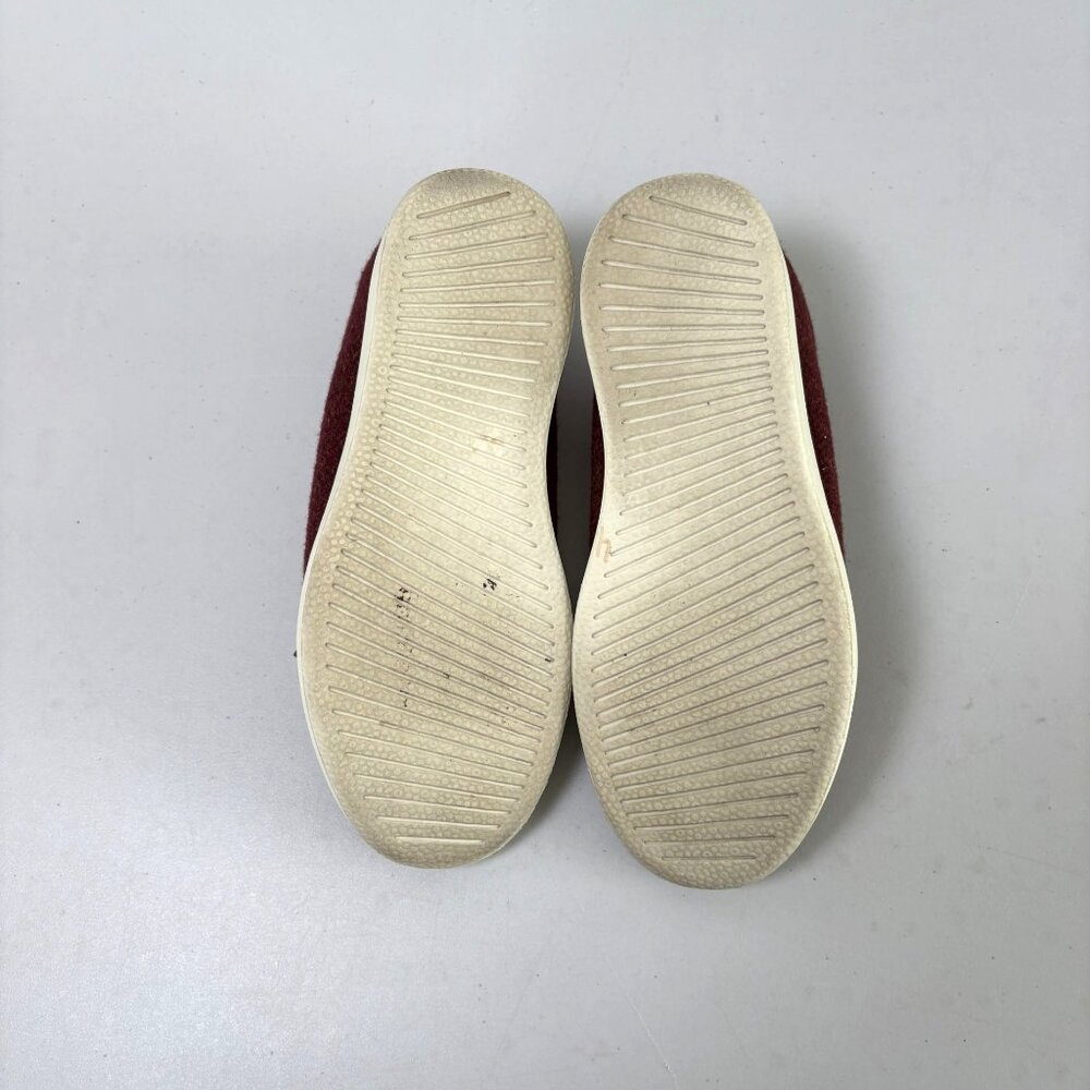 Allbirds WP Wool Pipers Shoes Womens 6 Burgundy Low Top Comfort Lace Sneakers - Picture 10 of 11